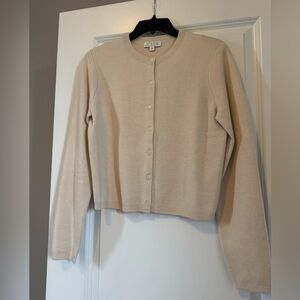 J. Crew Women's Beige Button-Up Cardigan